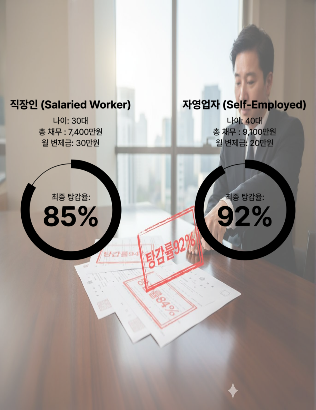 개인회생 탕감률 성공 사례 - 법무법인 파트너