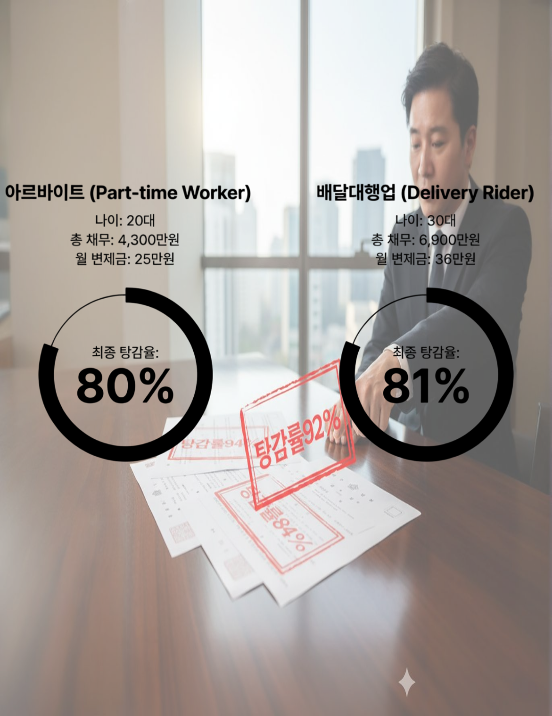 신용회복 탕감률 성공 사례 - 법무법인 파트너