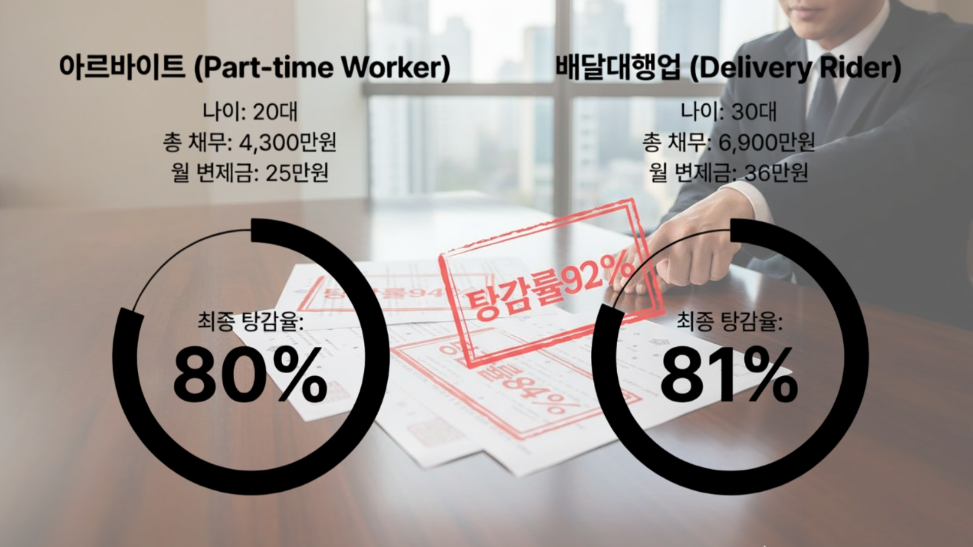 신용회복 탕감률 성공 사례 - 법무법인 파트너